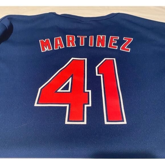 Cleveland Indians Baseball Jersey Shirt I am In The Tribe Player Martinez 41Sz S - Picture 2 of 6